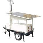 Independent Power Supply Solar Powered Security Camera Trailer For Port