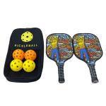 Fiberglass Balls Carbon Fiber Honeycomb Pickleball Paddle Graphite For Outdoor