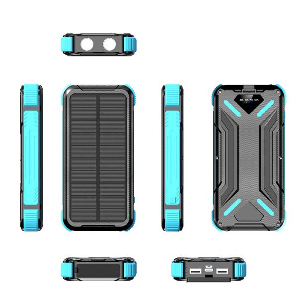 Wireless 15W/USB 22.5W Output Solar Power Bank 20000mAh for Cell Phones