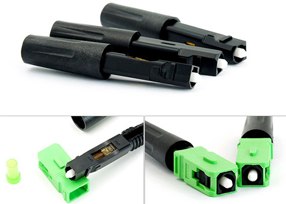 Fiber Optic Field Assembly Connector High Efficiency For 3.0 MM Cables