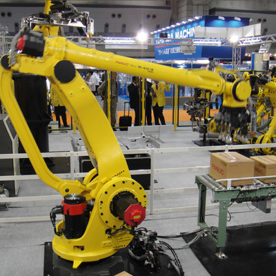 Industrial Robot Arm 5 Axis Power Palletising Machine Extremely Fast FANUC M-410iB/140H Load 140kg With Robot Gripper