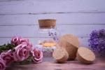 OEM Food Grade Concial Natural Cork Lids Tightly Seal For Storage Jar