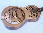 Custom Copper Finish Vintage Golden Brass Electric Parlor Resonator Guitar