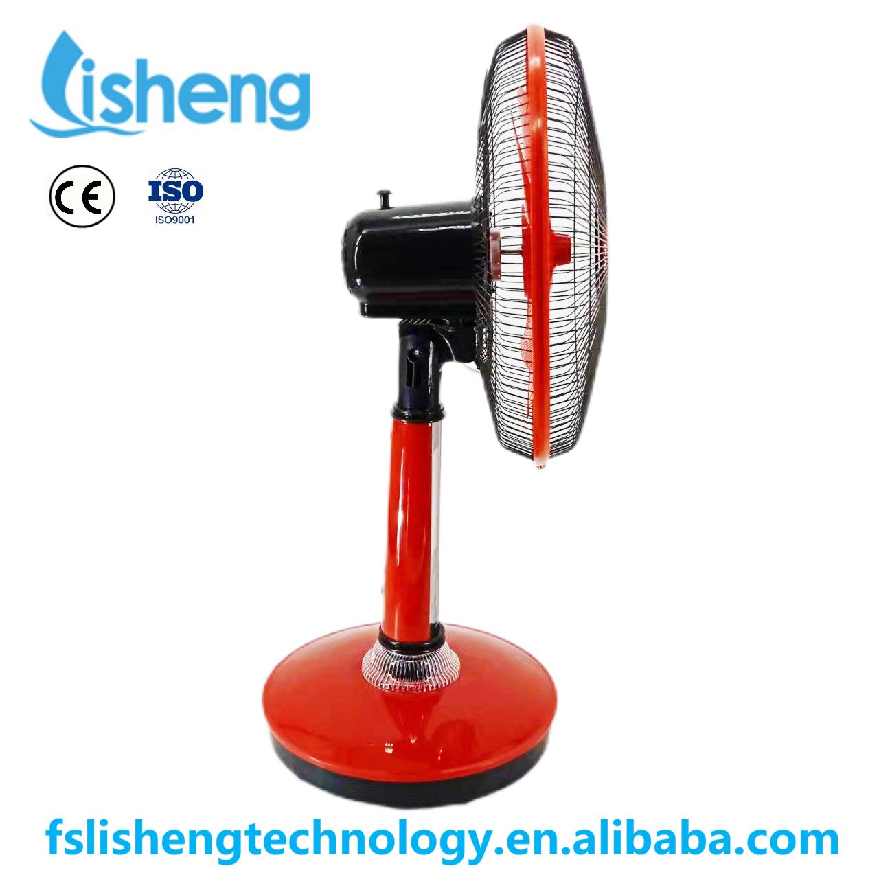 Household 16 Inch Adjustable Floor Fan Rechargeable With Solar Panel