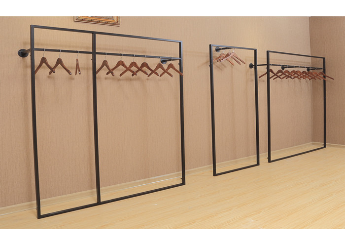 Lightweight Wall Mounted Garment Rack , Clothing Shop Wall Mounted Shelving Simple Style