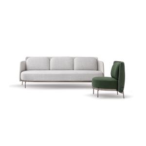 Quality White Modern Sofa Set Curved Wooden Tape In Residential Contexts wholesale