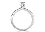 Prong Setting Round Cut Diamond Ring , 0.46ct 5mm Diamond Solid Gold Ring