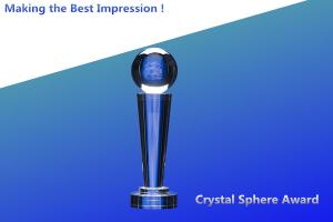 Quality corporation sphere awards/crystal sphere awards/crystal corporation ball trophy/globe wholesale