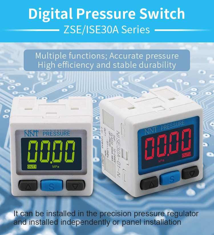30A Digital Air Compressor Pressure Sensor With One Touch Fitting