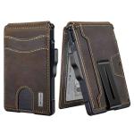 11.2*7.4*1.7cm Black High Capacity Aluminium RFID Card Holders Holds Up To 12