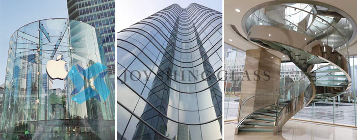 Custom 9/16" Thick Curved Tempered Laminated Glass 14.28mm Laminated Glass