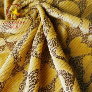 Quality China directly embossed designs corduory velour fabric for winter coat wholesale