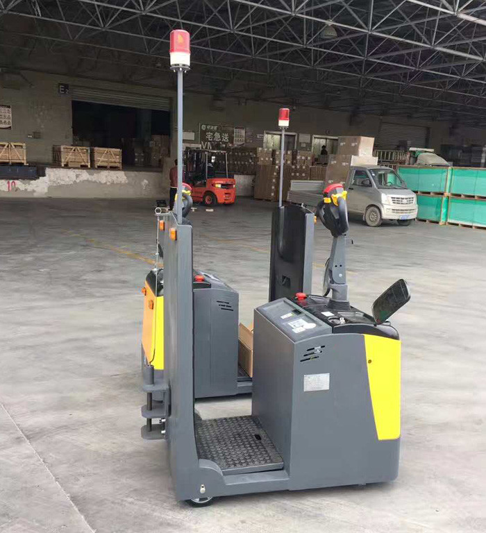 Central Ride Electric Order Picker Forklift For Long Distance Pallet Moving