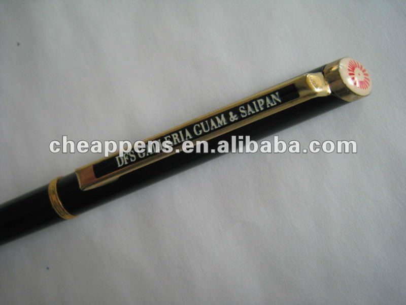 click promotional metal pen, logo can be printed for advertising use