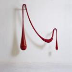 Garden Water Droplet Stainless Steel Modern Sculpture Wall Decoration