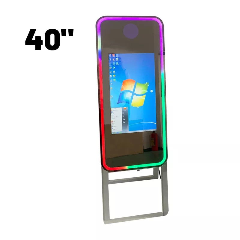 Wedding Magic Mirror Photobooth Selfie Machine Metal with LED light