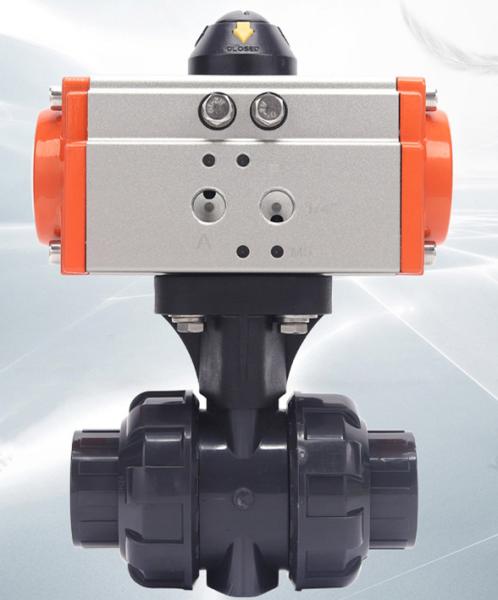 Air Actuated PVC Ball Valve Double Acting actuation Pneumatically Actuated