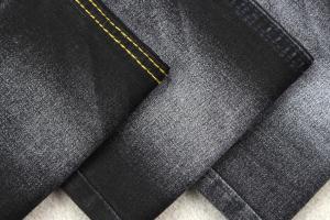 Quality Black Backside Pure Black Denim Fabric 9OZ For Jeans Making wholesale