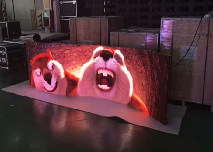 Flexible Indoor P5 Curved Led Video Wall For Advertising , 5MM Pixel Pitch
