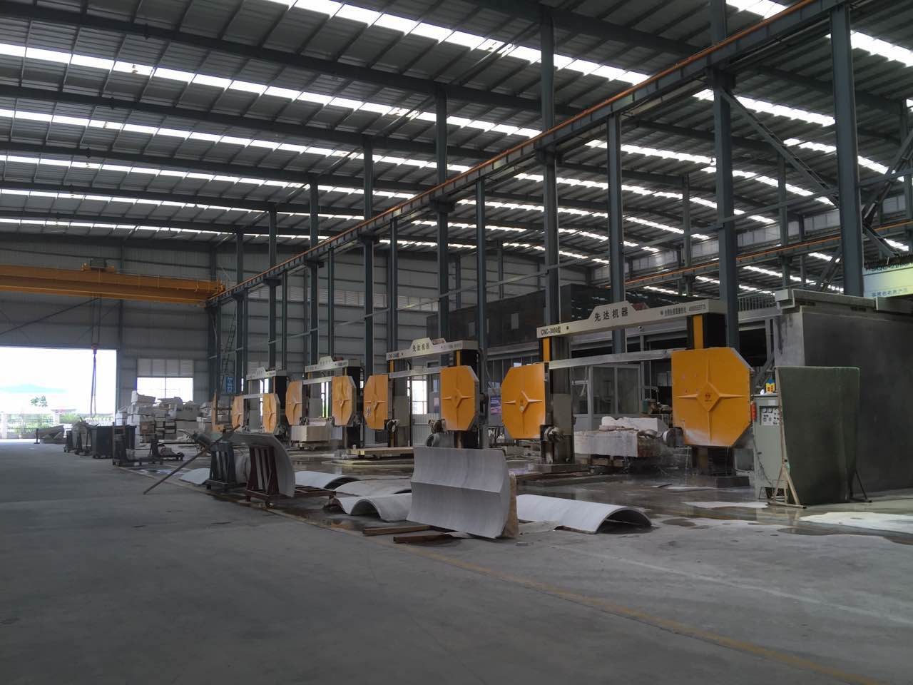 High-Efficiency 4 Axis Single Wire Saw Stone Cutting Solution For Granite , Special Shapes Industrial Applications