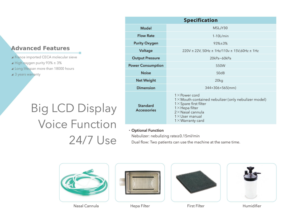 Hot selling 10L China factory price for the Portable Oxygen Concentrators for Sale JY30