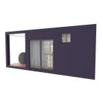 One Bedroom Living Veranda Holiday Villa Flat Pack Container House Luxury Prefab