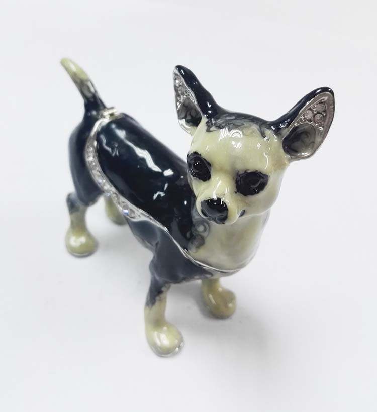 Custom metal dog shaped vintage jewelry box for promotional gift