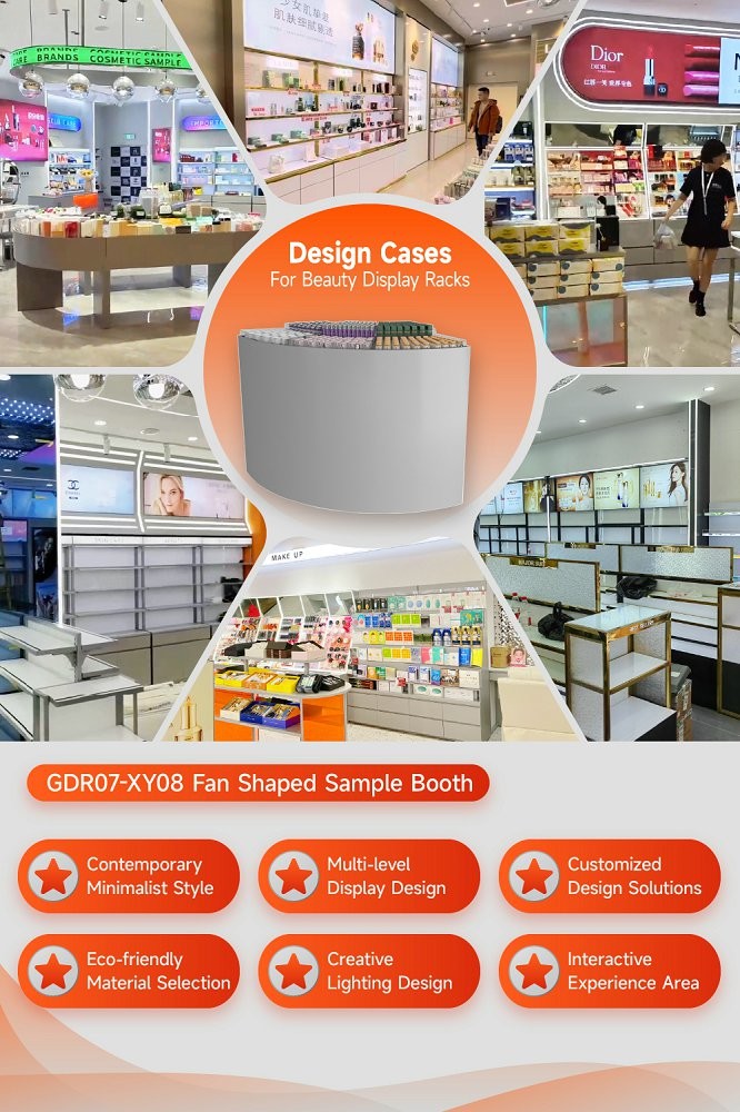 GDR07-XY08 Retail Display Cabinet with 5mm Transparent Acrylic Joint Boxes and Moisture-Resistant Treatment for Fashion Boutique