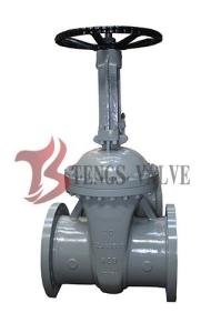 Flexible Wedge Cast Steel Gate Valve , Industrial Gate Valve Flanged /  BW End