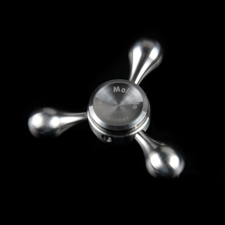 2017 Release Stress Fidget Toys Stainless steel Molecule Metal Hand spinner For 3-5 minutes