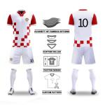 Plaid Print Custom Team Jersey Breathable Red White Soccer Jersey