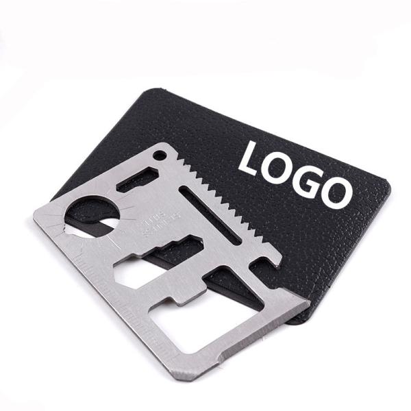 Functional Outdoor Promotional Tool Card Stainless Steel Tool Card Logo