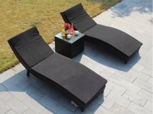 Quality Outdoor Furniture Patio Aluminum Frame Woven Rattan Furniture Sun Bed Chaise Lounge Chair For Pool wholesale