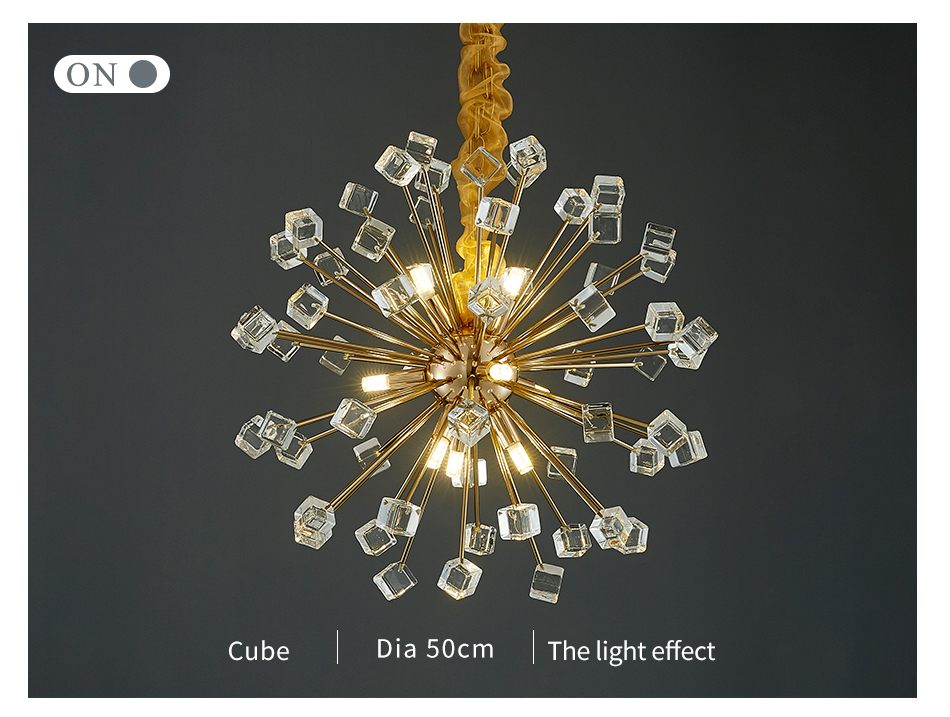Modern Crystal Chandelier Lighting For Living Room Bedroom Restaurant Dandelion Chandelier(WH-CY-207)