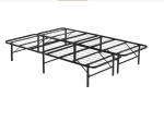 Black Metal Bed in Bedroom Furniture with Folding Single Design at Affordable