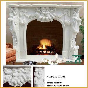 Quality White Marble Figure Fireplace Mantel wholesale