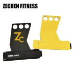 Double Layer Crossfit Hand Grips Yellow Microfiber Leather Gymnastics Pull Up