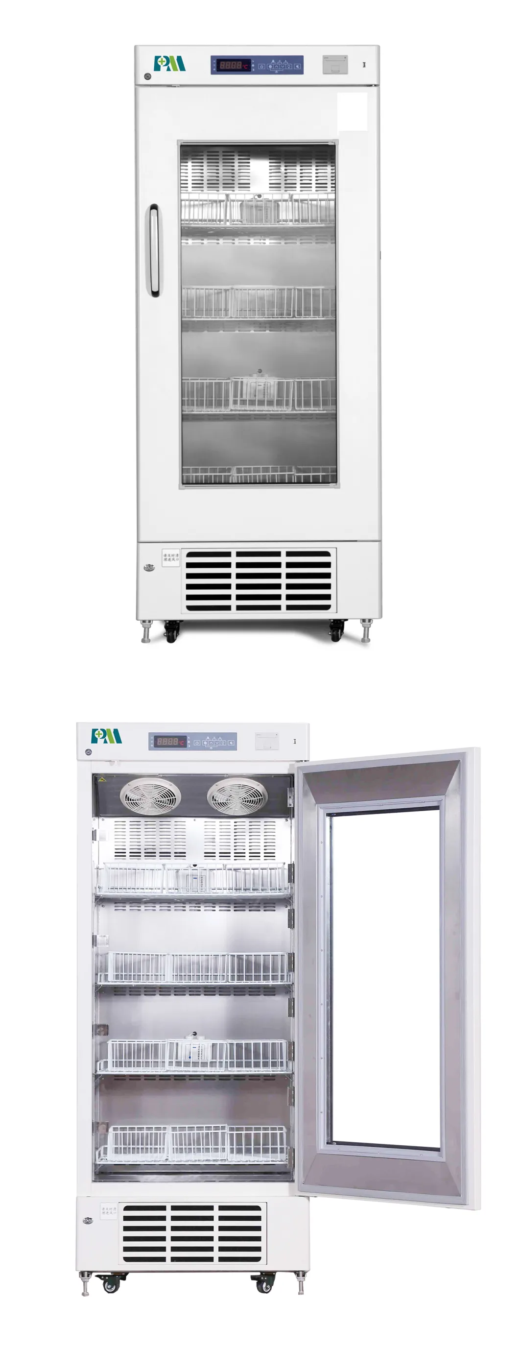 4 Degrees Blood Storage 368L Vertical Blood Bank Refrigerator for Hospital