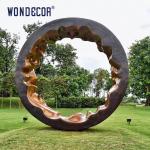 Large Outdoor Public Art Abstract Copper Ring Sculpture