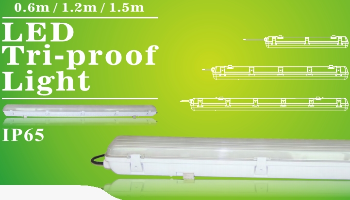Replacement for T8 LED tube IP65 LED tri-proof 110lm/w 5 years warranty
