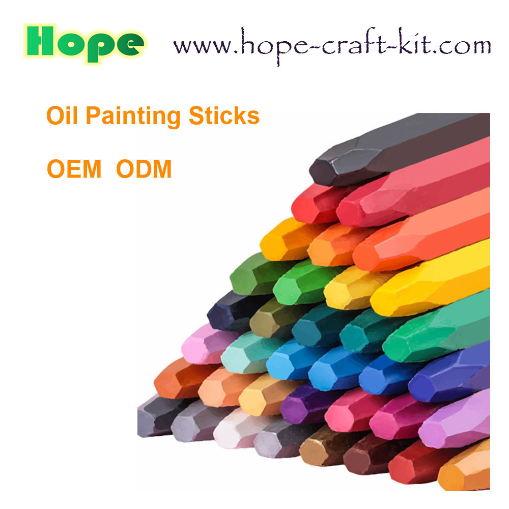 Non-toxic 8 , 12, 24, 48 Colors Oil Paint Sticks Washable Water soluable for Kids Stationery Painting Supplies OEM ODM