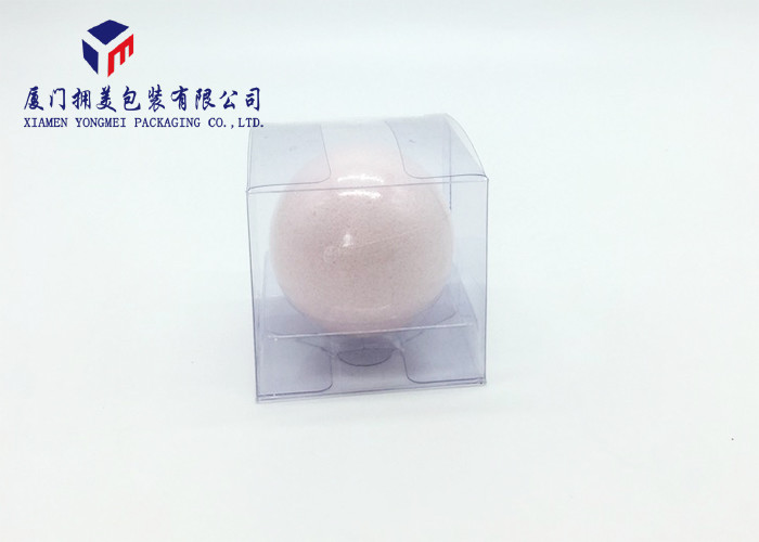 Transparent Rigid Clear Pvc Plastic Boxes Pack Bath Bomb 7.4x7.4x6.8cm