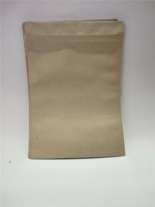 Quality Oil Proof Kraft Paper Pouch , Reusable Kraft Zipper Pouch Bags General Purpose wholesale