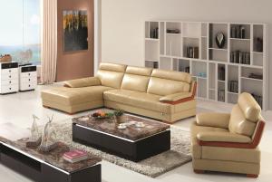 Quality living room geniune leather section sofa furniture wholesale