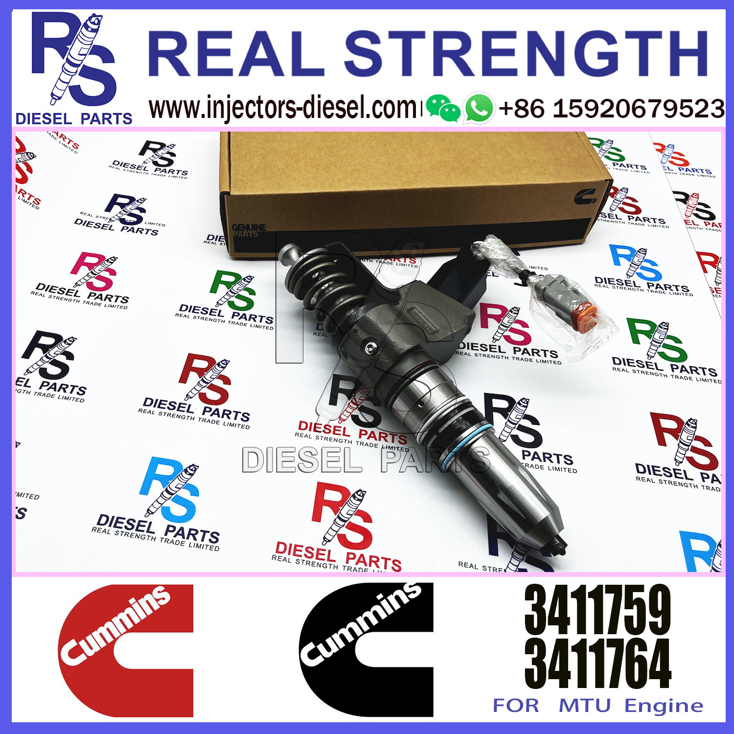 Diesel Engine Spare Parts Fuel Injector 3080766 3087560 3411766 3083846 3083622 3411759 For Cummins N14 Engine