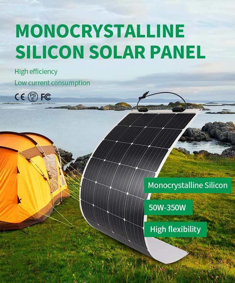 50W High Flexible Solar Powered Panel Half Cell System For Home