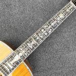 Real Abalone Inlays Ebony Fingerboard 41" Koa Wood Classic Acoustic Guitar