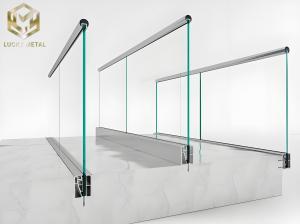Quality Modern Slim-Profile Aluminum Glass Fence System With Hidden Clamps wholesale
