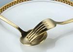 Fadeless Luxury Matte Gold SS304 Fork Knife Spoon Set