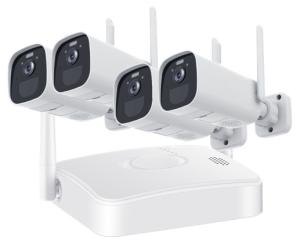 Quality Infrared 4chs 3.0MP Battery IP Camera Kit 30m Ir SATA 3.6mm Lens wholesale